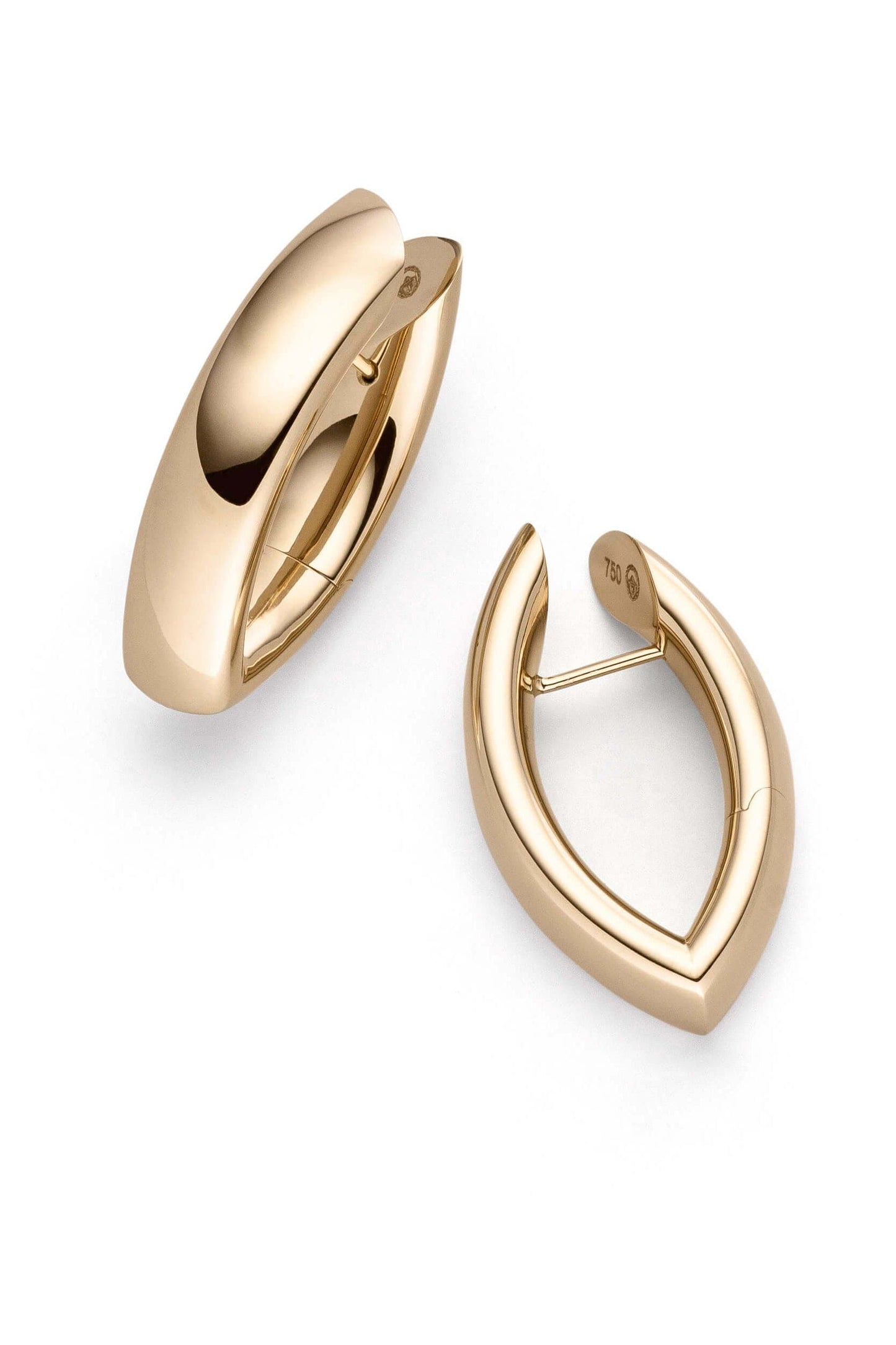 ISABELLE FA-Navette 19 Hoop Earrings-ROSE GOLD