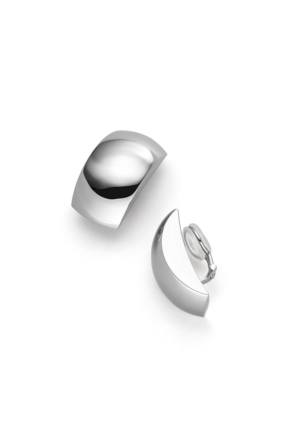 ISABELLE FA-Tonneau 25 Ear Clip - White Gold-WHITE GOLD