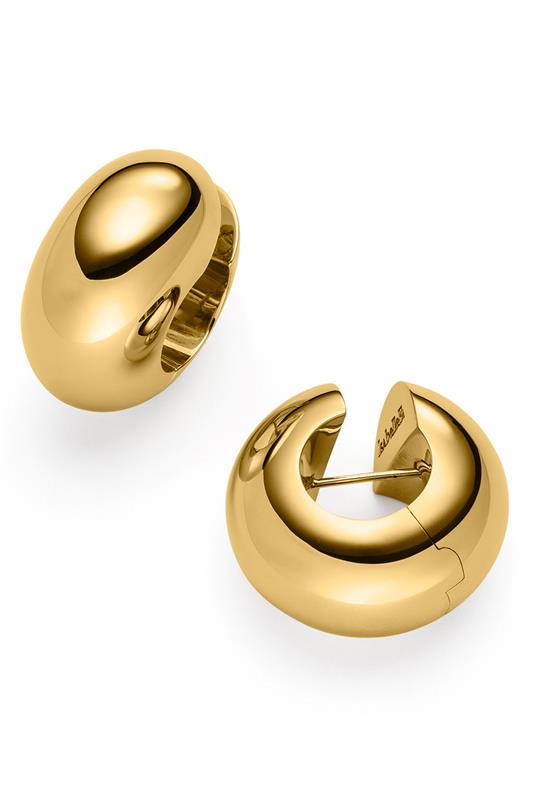 ISABELLE FA-Bulbe Creole Earrings-YELLOW GOLD