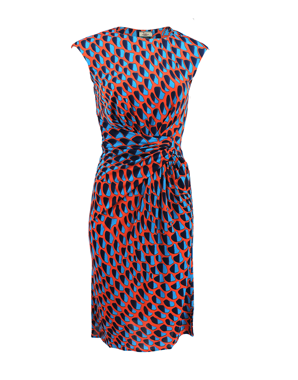 ISSA-Jersey Side Ruch Dress-