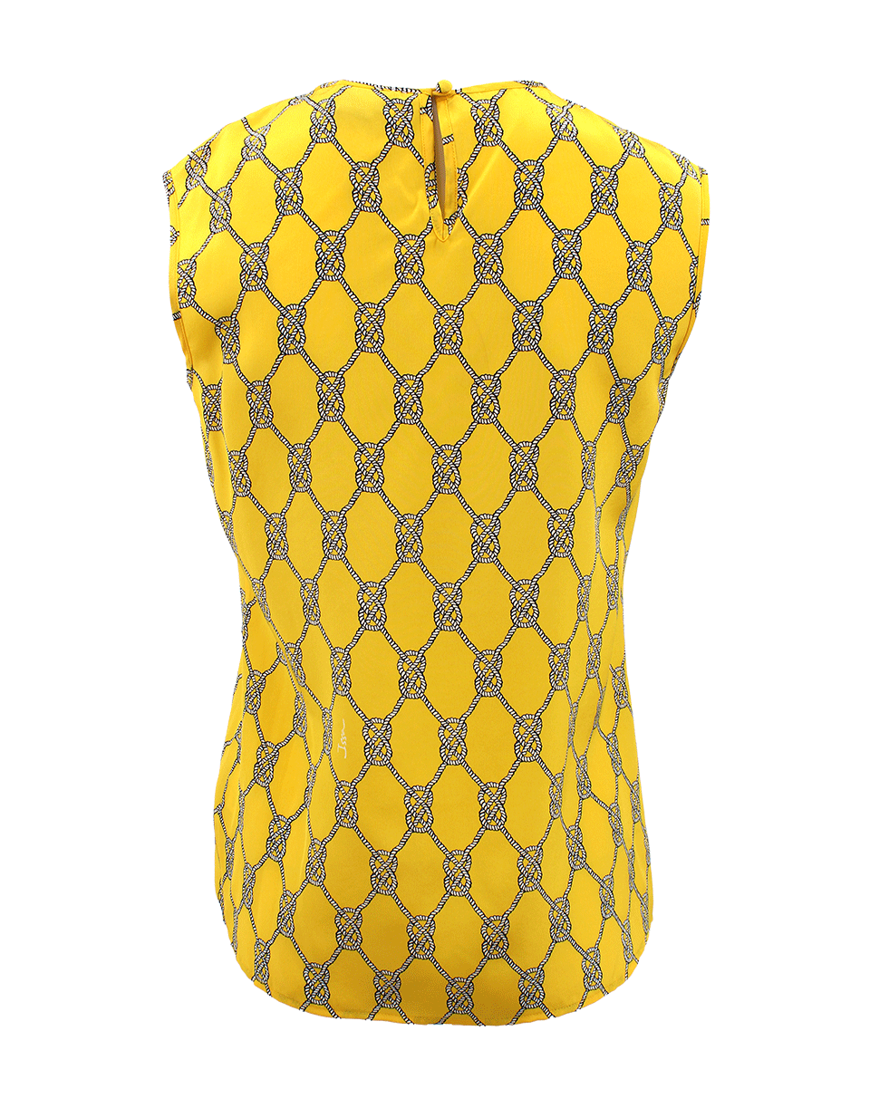 ISSA-Sleeveless Knot Print Crewneck-