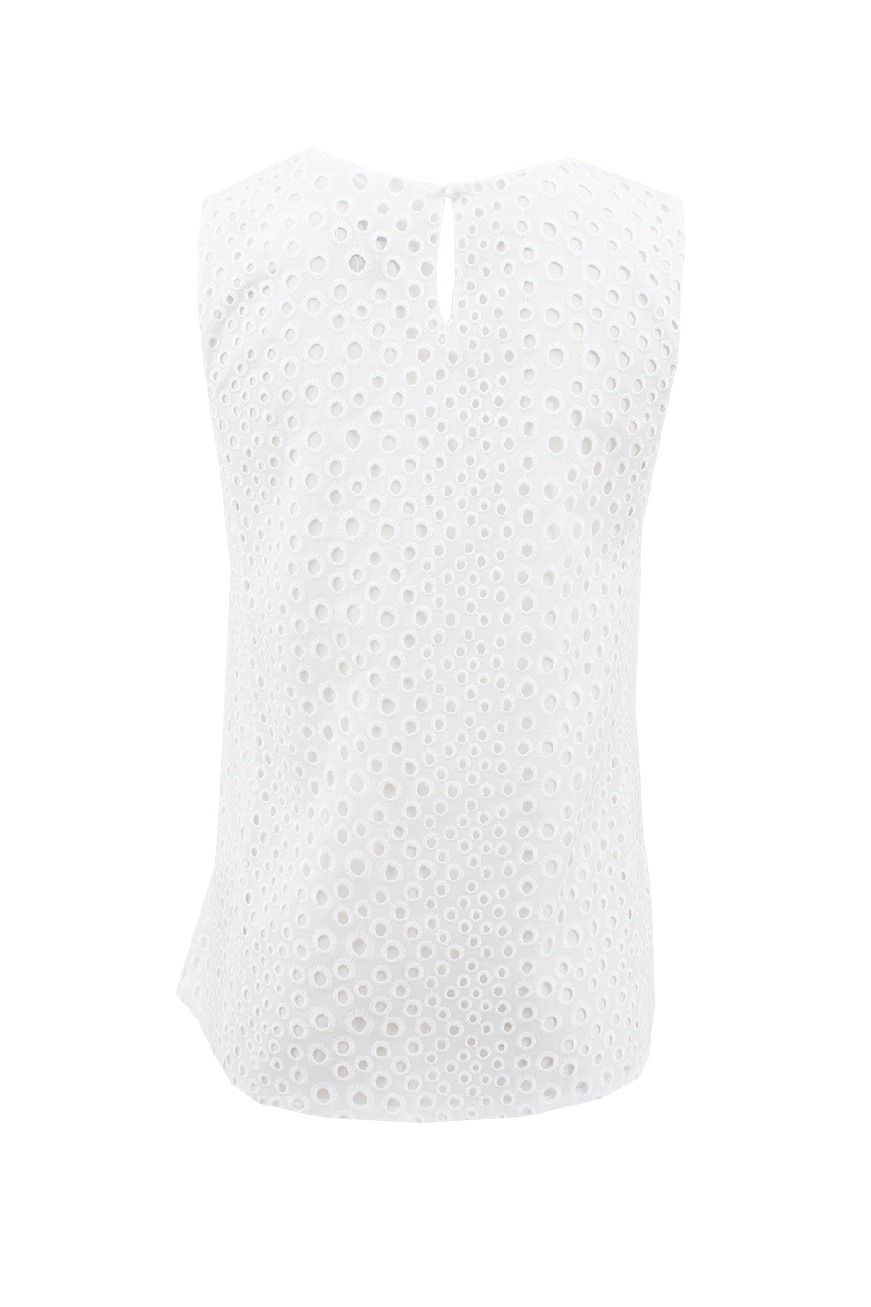 ISSA-Sleeveless A-Line Eyelet Top-