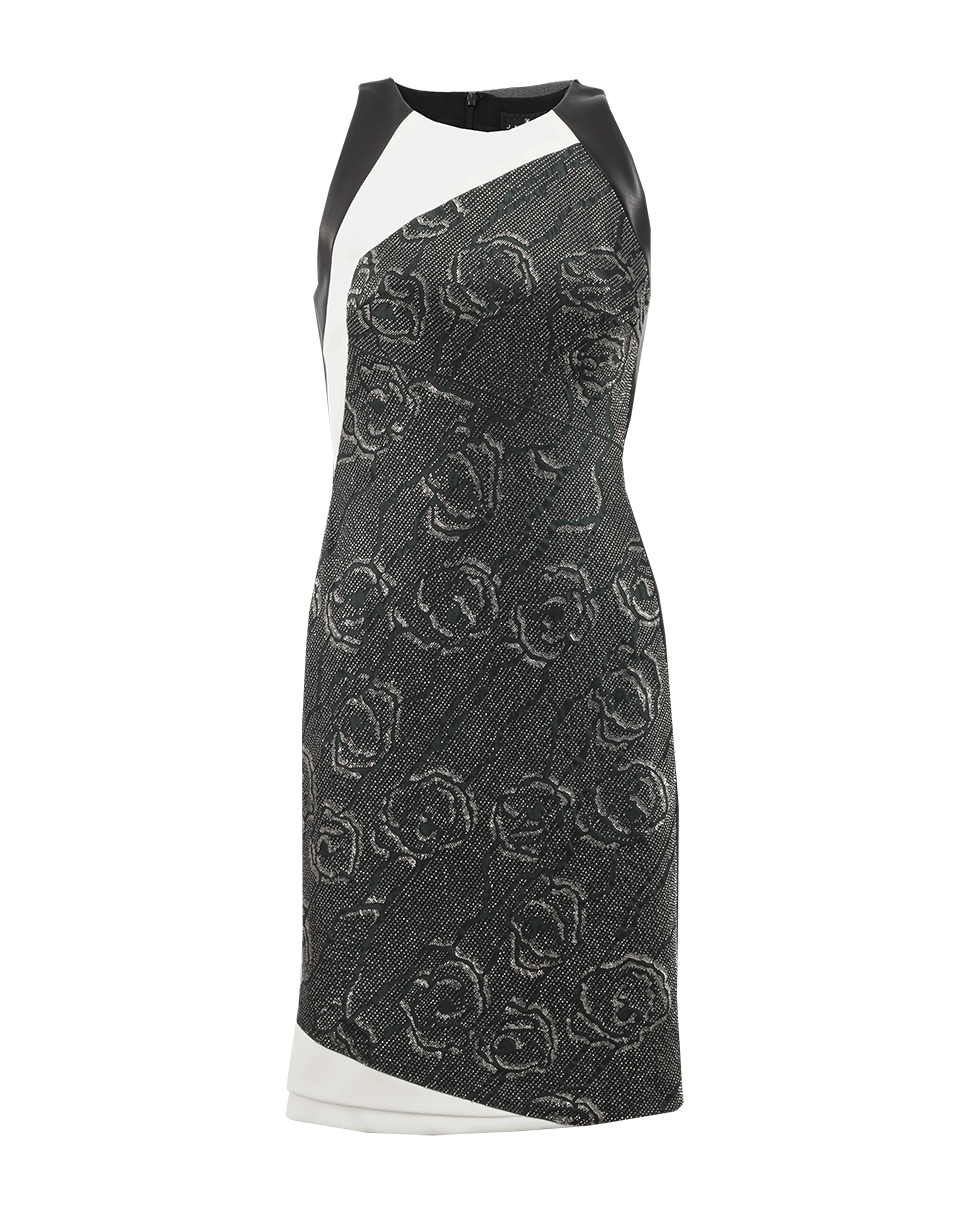 J MENDEL-Halter Dress With Leather Back-FOREST