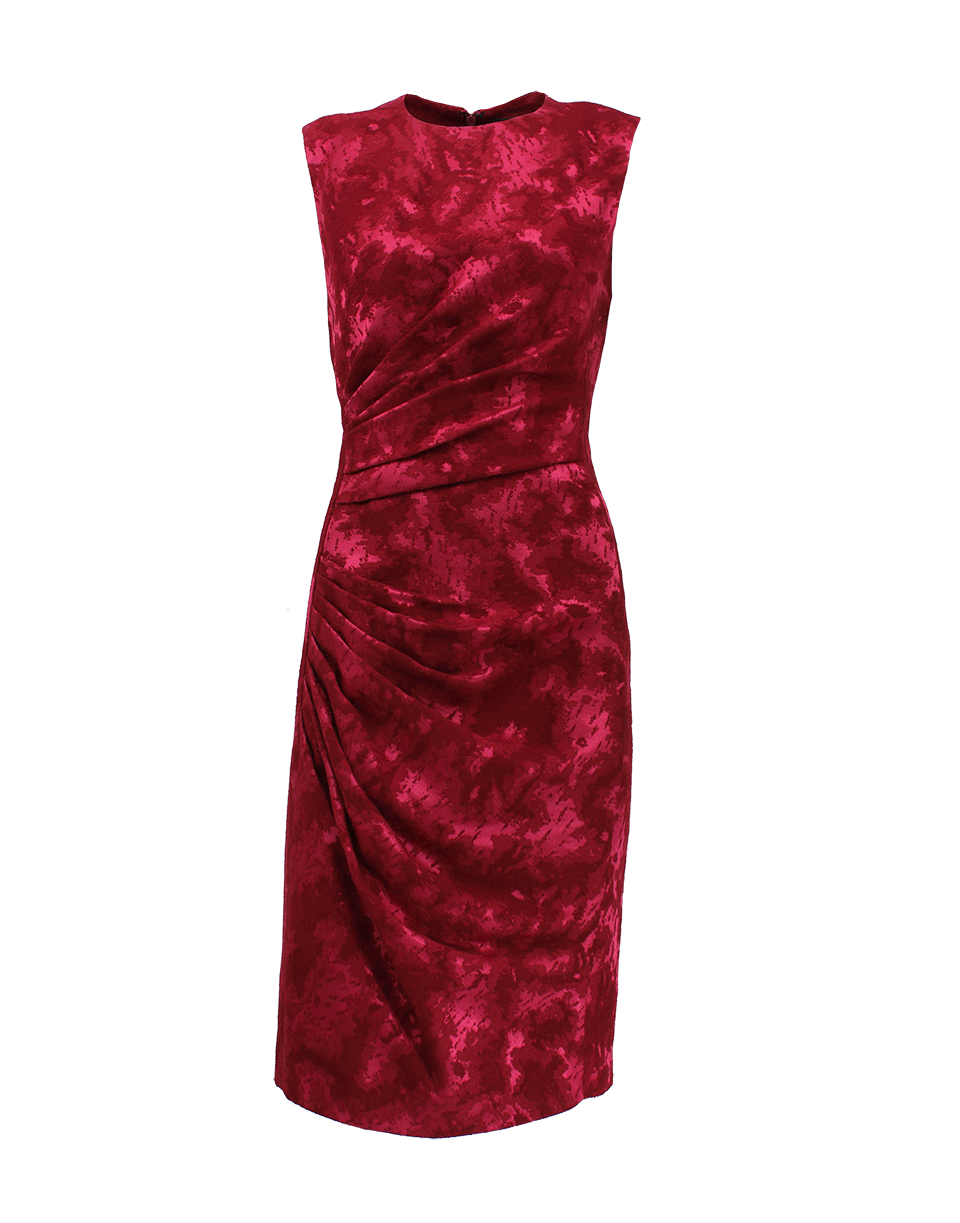 J MENDEL-Wool Jacquard Crewneck Dress-