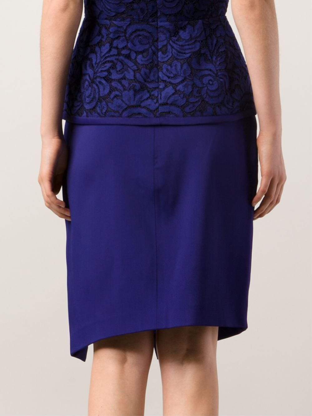 J MENDEL-Knee Length Asymmetrical Skirt-