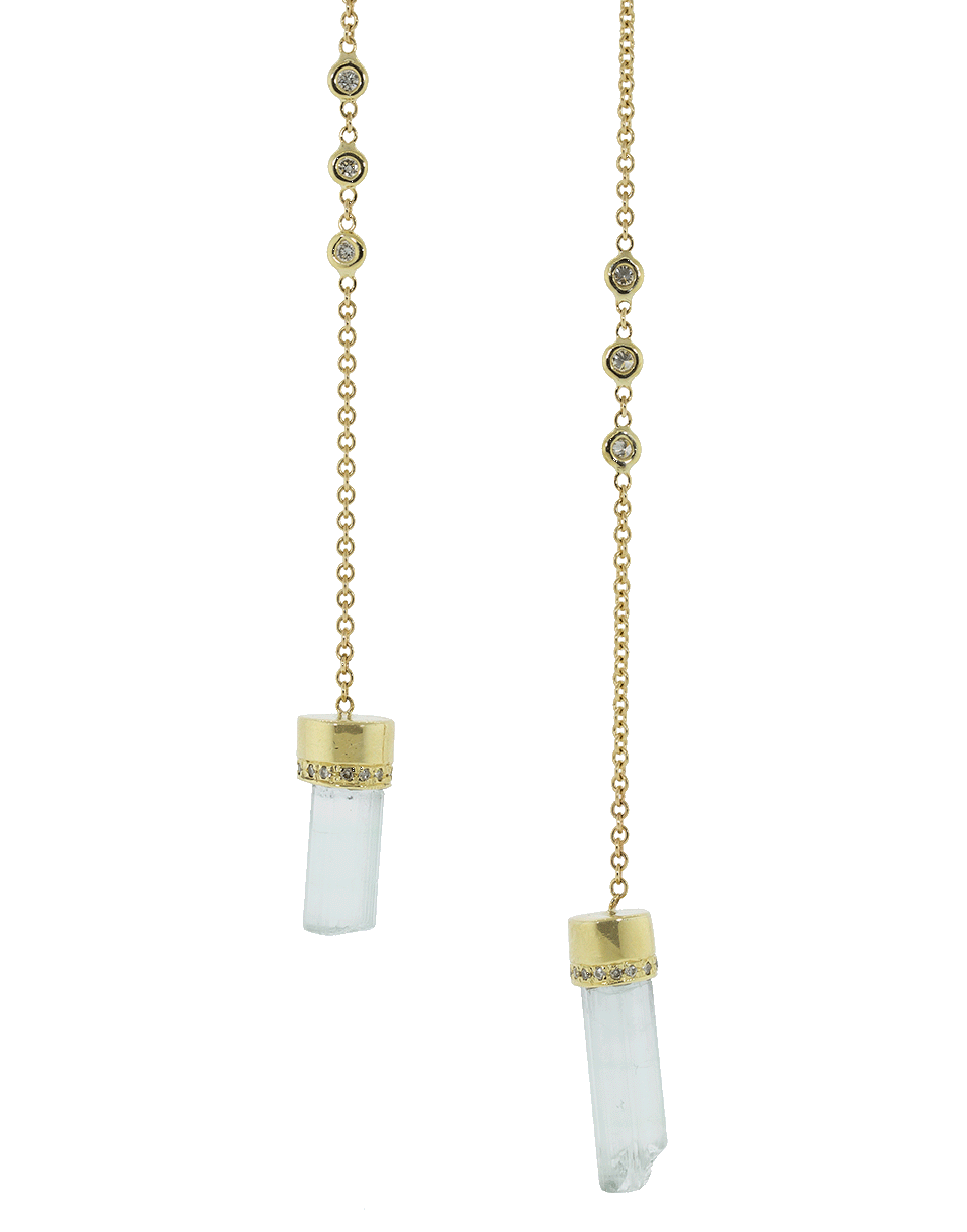 JACQUIE AICHE-Aquamarine and Diamond Wrap Necklace-YELLOW GOLD