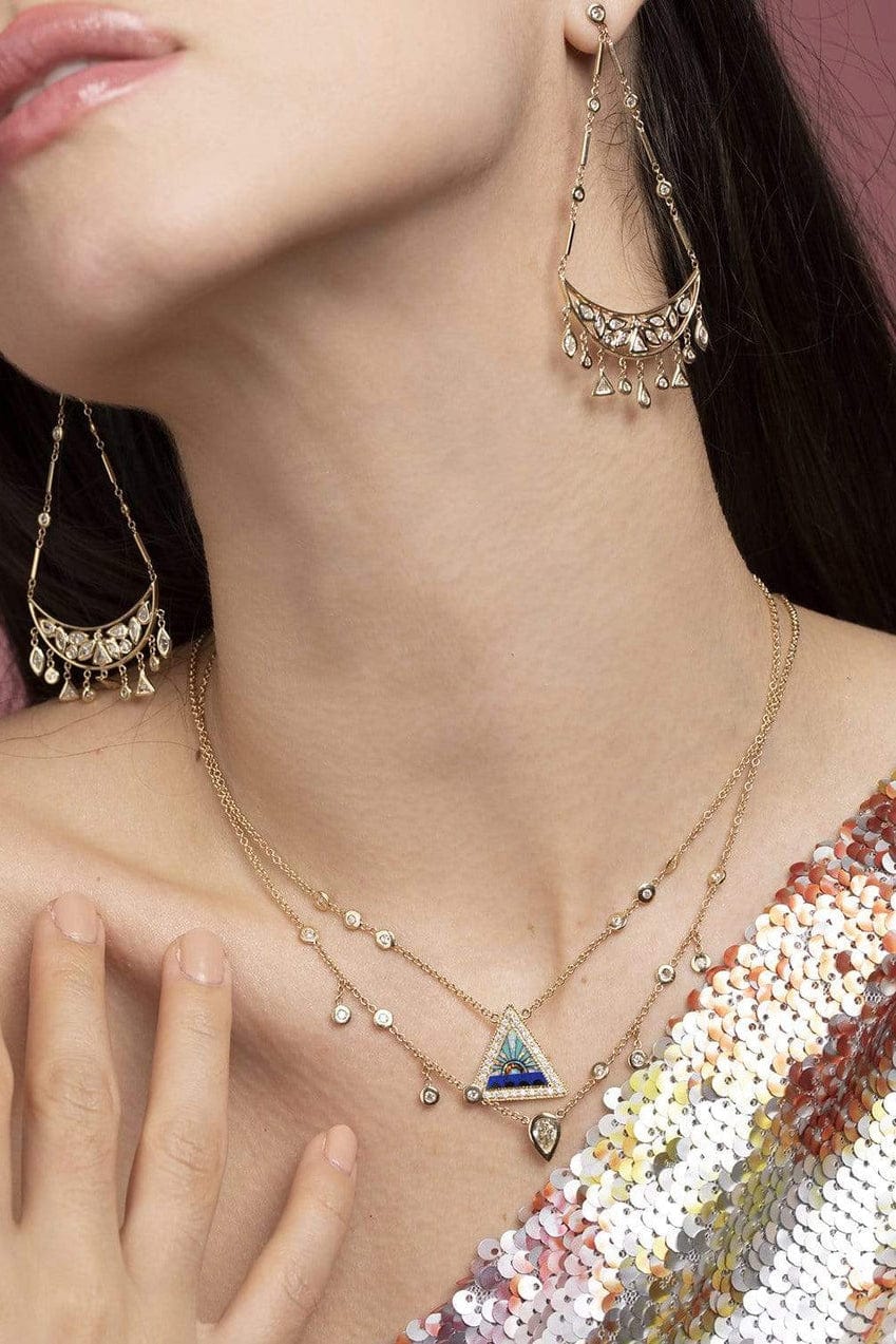 JACQUIE AICHE-Sunshine Triangle Necklace-YELLOW GOLD