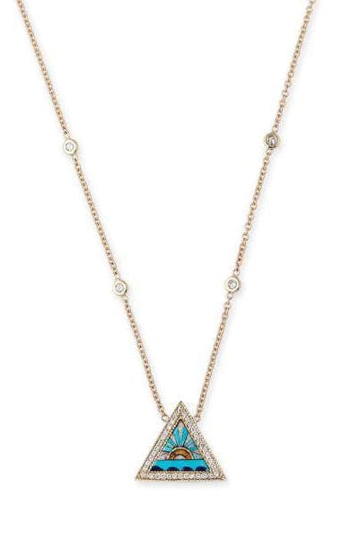 JACQUIE AICHE-Sunshine Triangle Necklace-YELLOW GOLD