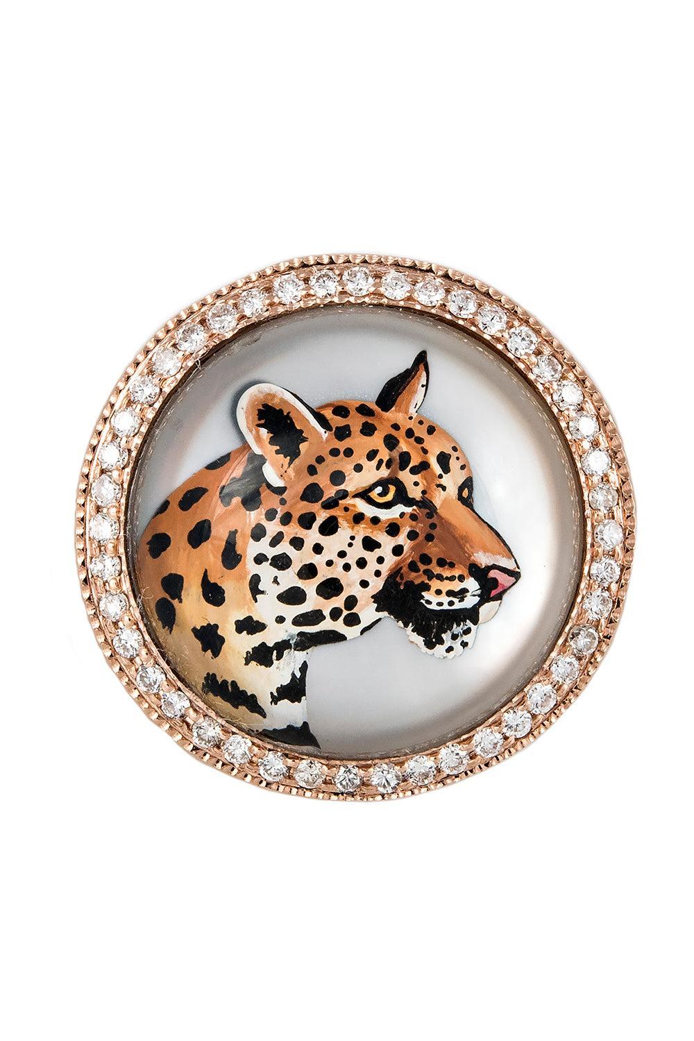 Pearl Diamond Leopard Signet Ring-YELLOW GOLD-8.5-JEWELRYFINE JEWELRING-JACQUIE AICHE