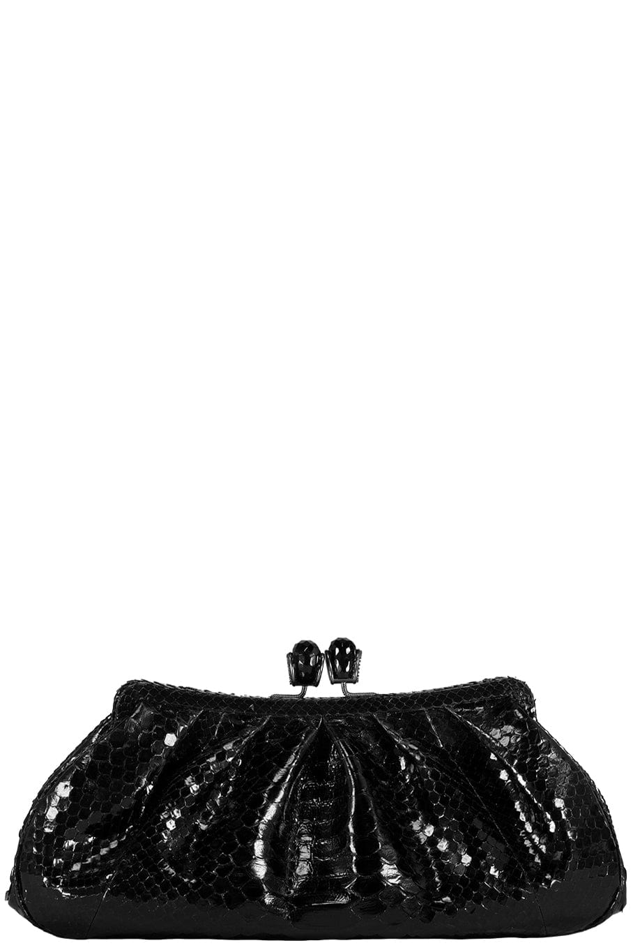 JADA LOVELESS-Kisslock Clutch - Black-BLACK