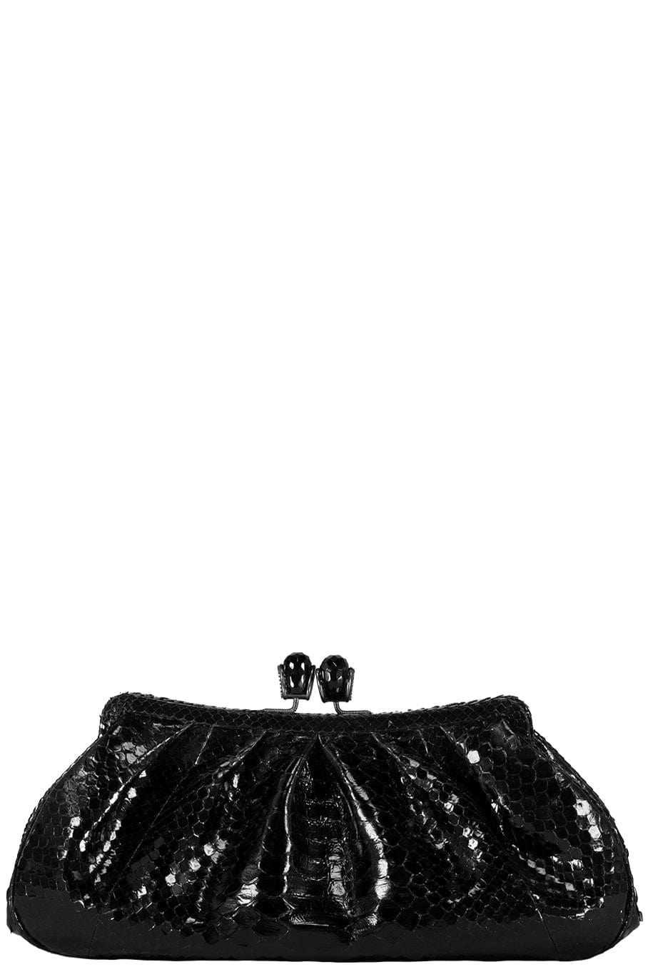 JADA LOVELESS-Kisslock Clutch - Black-BLACK
