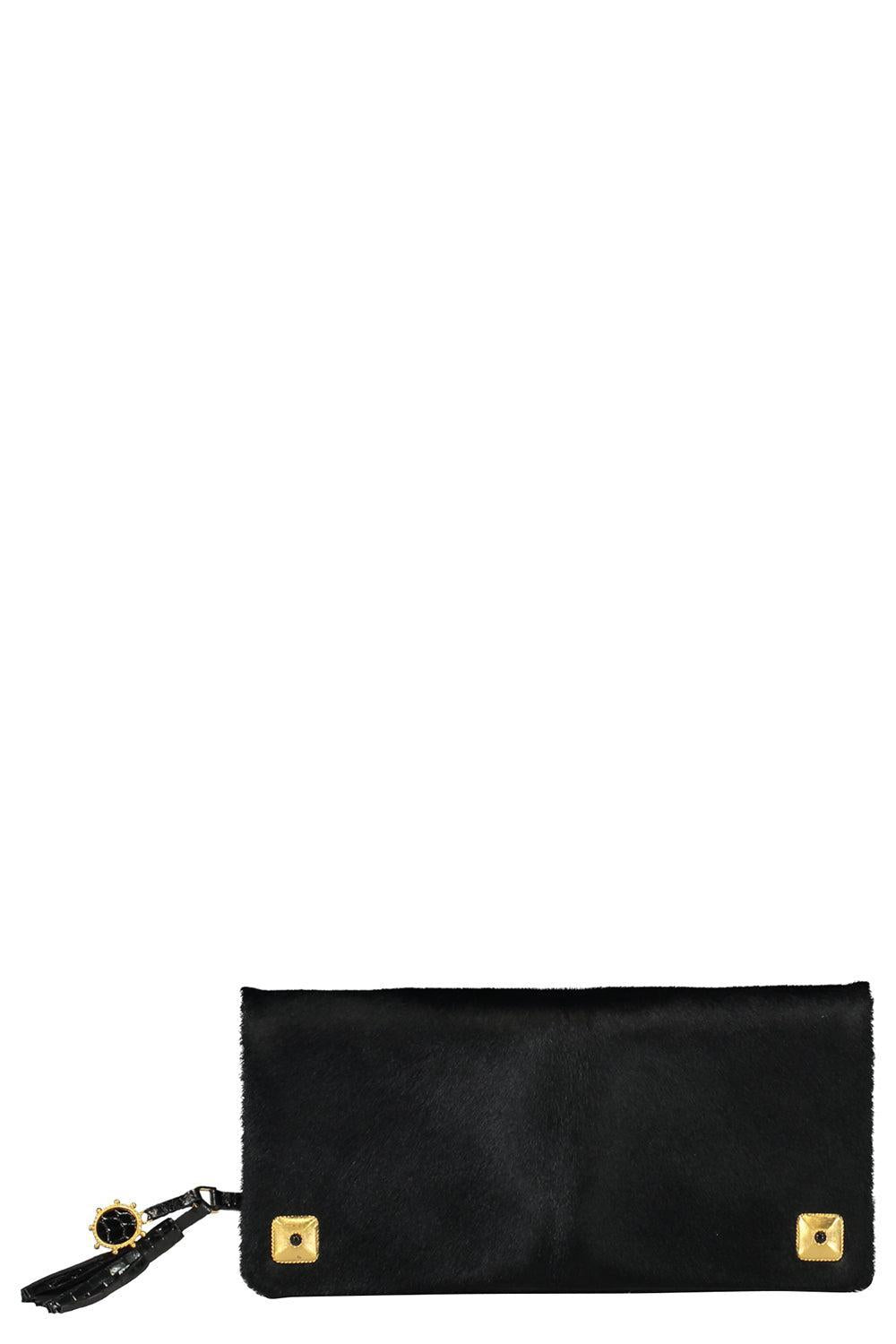 Fold-Over Clutch - Black-BLK/GLD-HANDBAGCLUTCHES-JADA LOVELESS