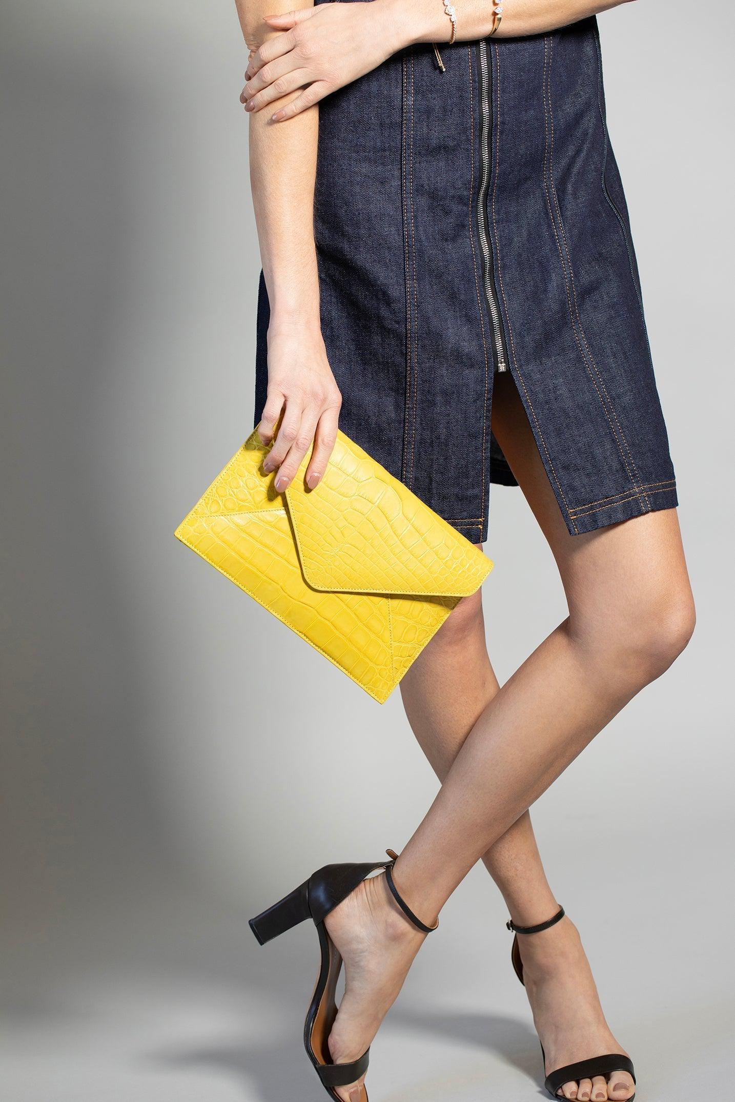 JADA LOVELESS-Envelope Clutch - Canary-CNRYYLLW