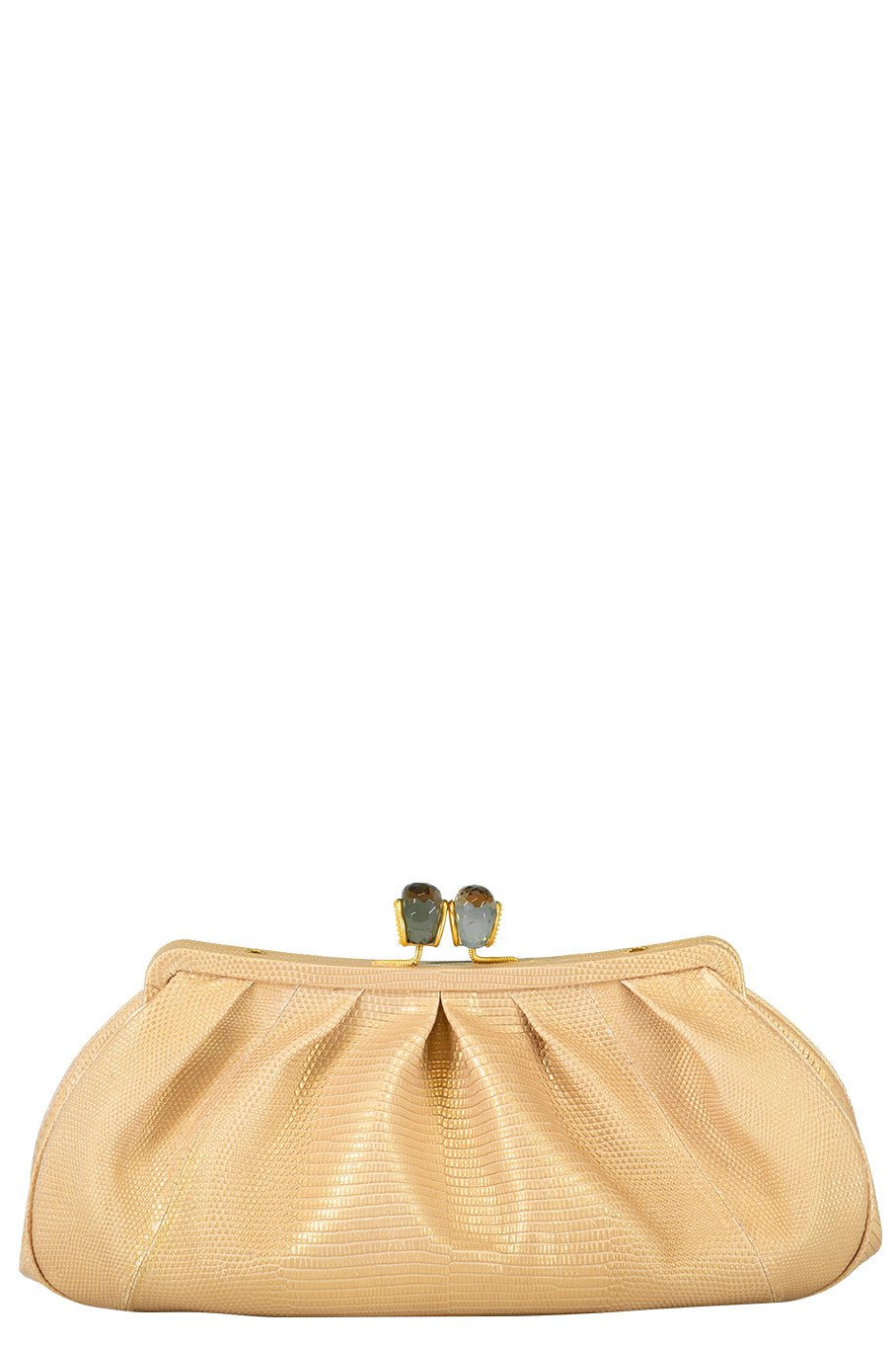 JADA LOVELESS-Kisslock Clutch - Gold-GOLD