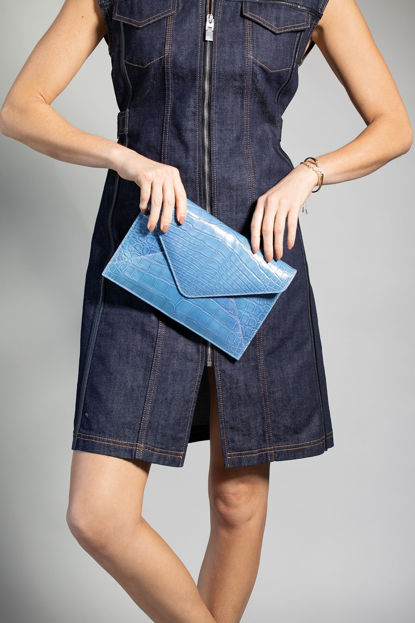 JADA LOVELESS-Envelope Clutch - Hydrangea Blue-HYDR BLU
