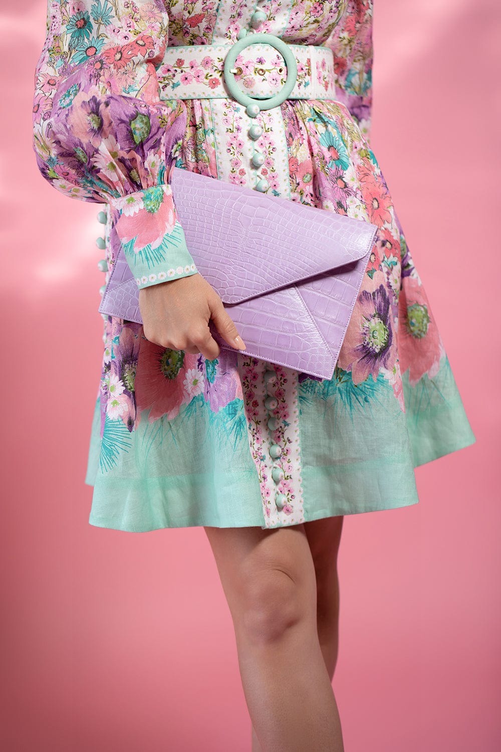 JADA LOVELESS-Envelope Clutch - Lavender-LAVENDER