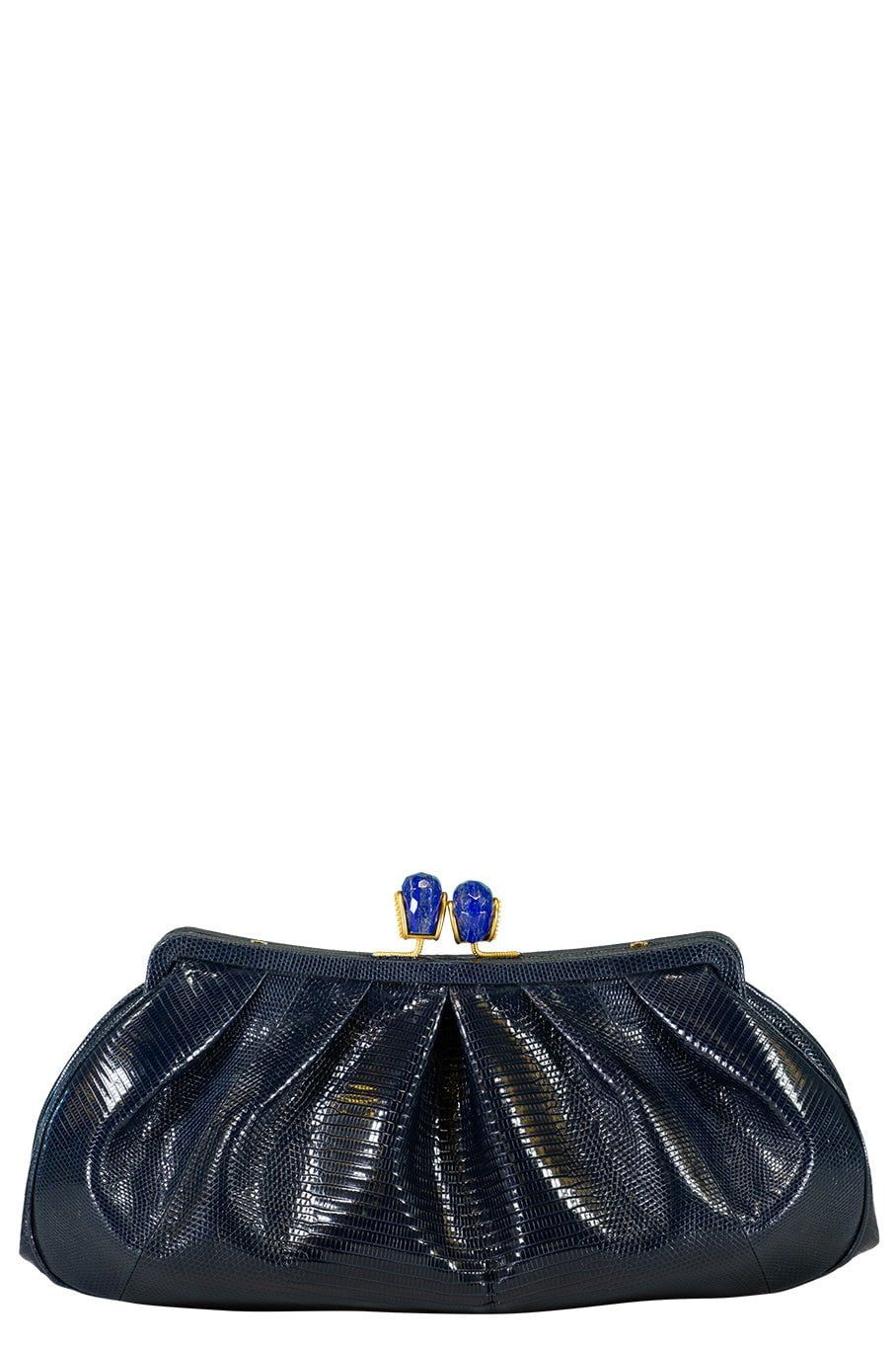 JADA LOVELESS-Kisslock Clutch - Navy-NAVY
