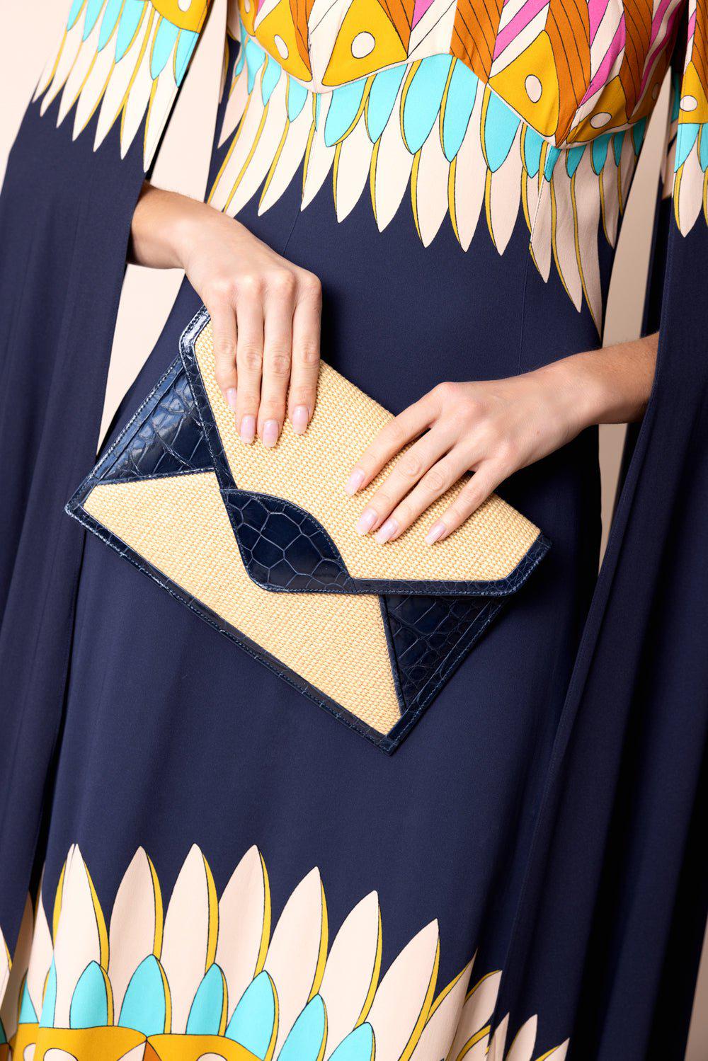 JADA LOVELESS-Envelope Clutch - Ocean Blue-OCEAN BLUE