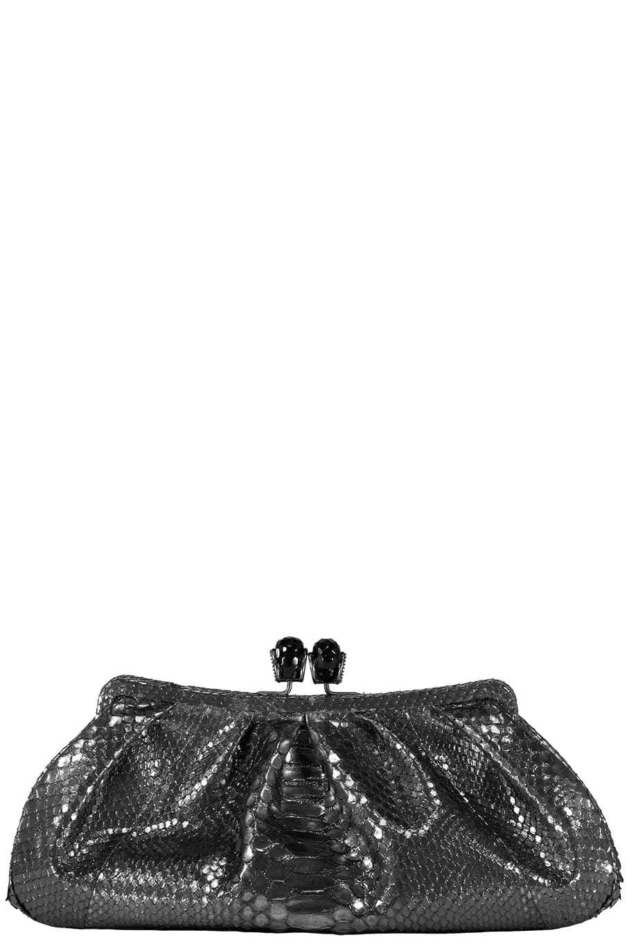 JADA LOVELESS-Kisslock Clutch - Silver-SILVER