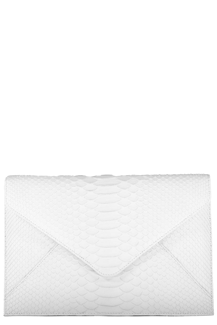 JADA LOVELESS-Envelope Clutch - White-WHITE