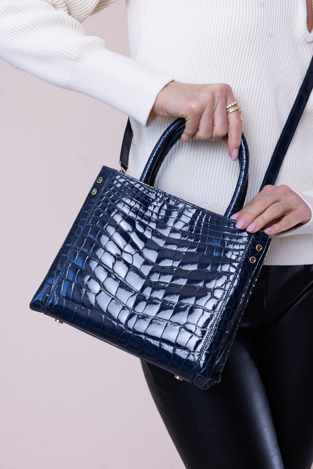 JADA LOVELESS-Small Tote - Ocean Blue-BLUE