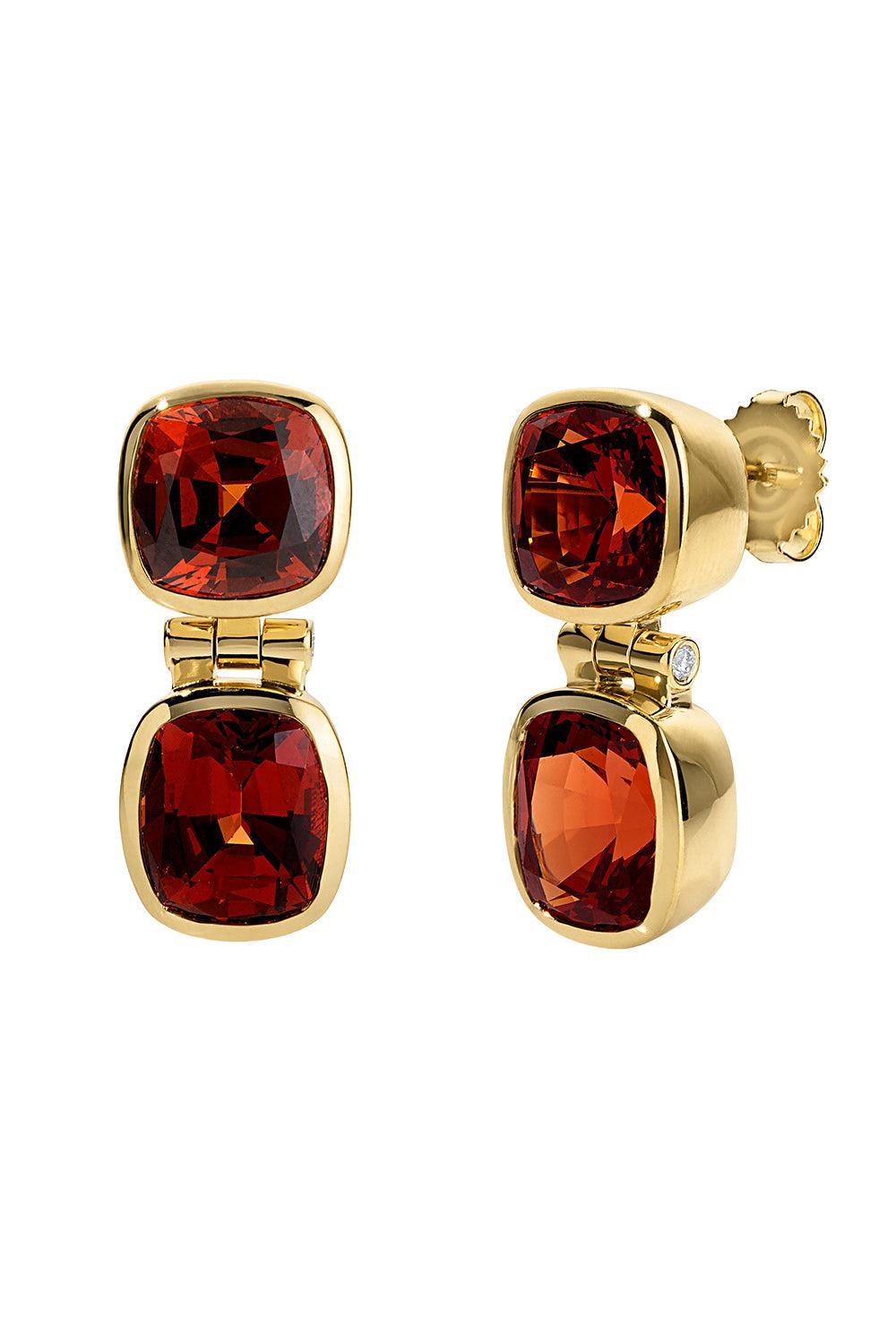 Red Garnet Amelia Earrings-YELLOW GOLD-JEWELRYFINE JEWELEARRING-JADE RUZZO