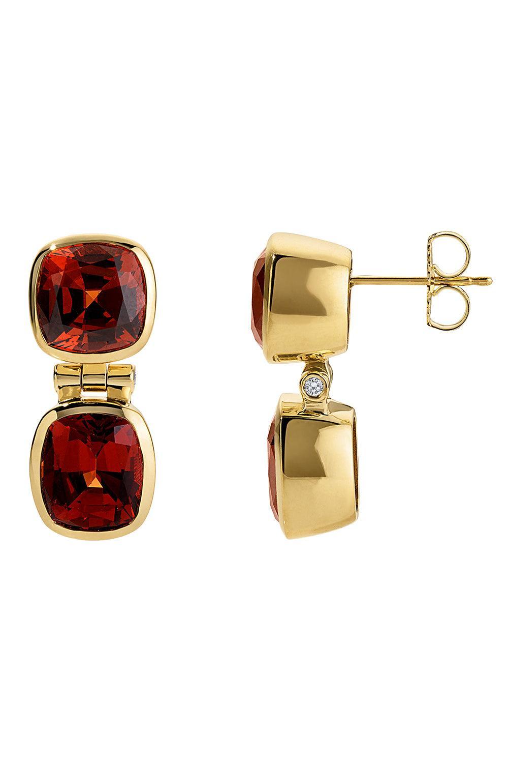 Red Garnet Amelia Earrings-YELLOW GOLD-JEWELRYFINE JEWELEARRING-JADE RUZZO