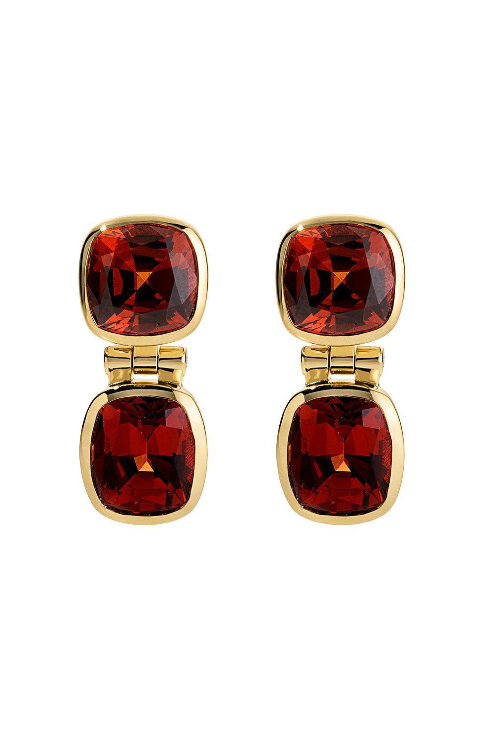 Red Garnet Amelia Earrings-YELLOW GOLD-JEWELRYFINE JEWELEARRING-JADE RUZZO