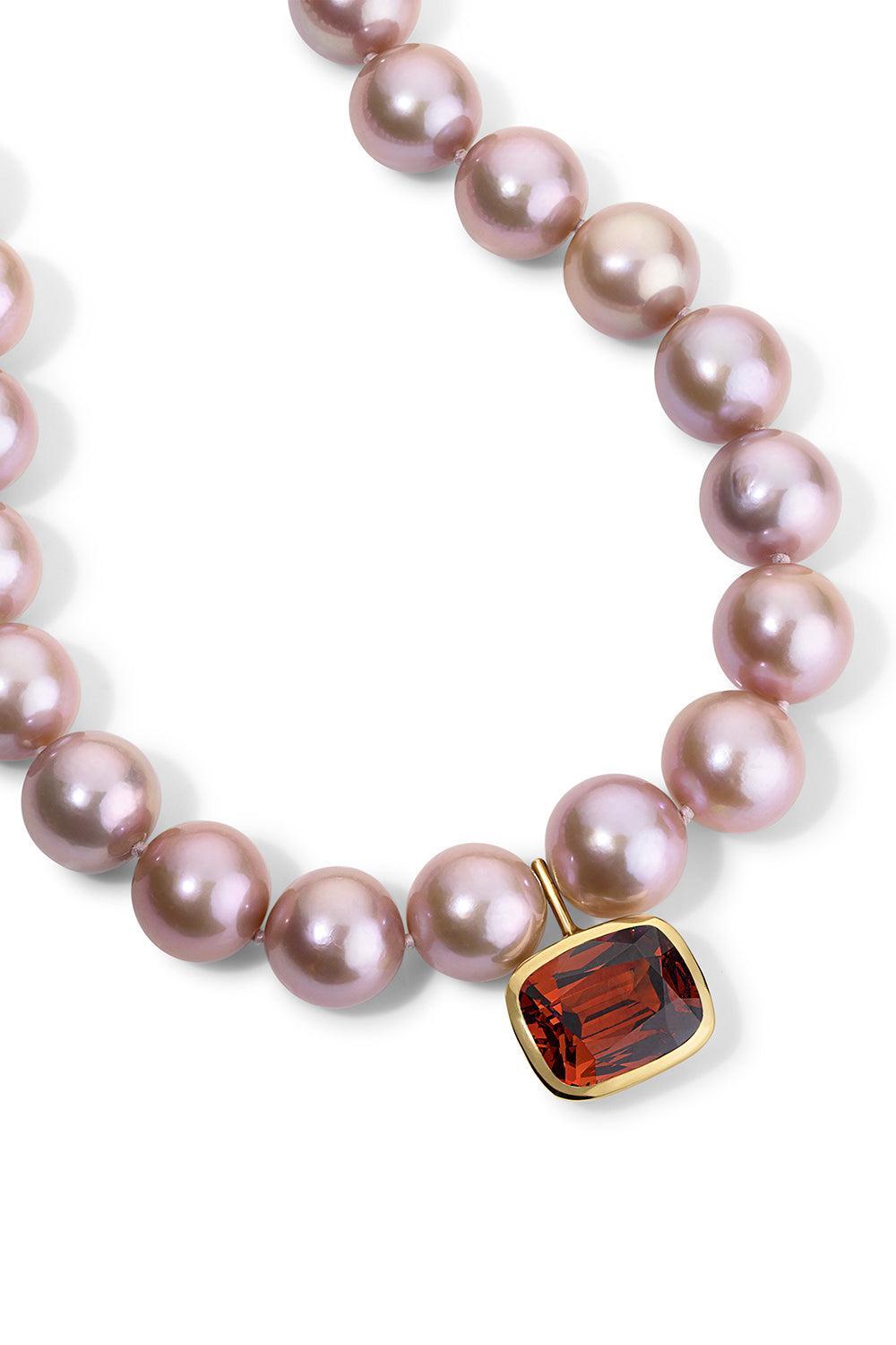 Pink Pearl Spessartite Garnet Nina Necklace-YELLOW GOLD-15-JEWELRYFINE JEWELNECKLACE O-JADE RUZZO