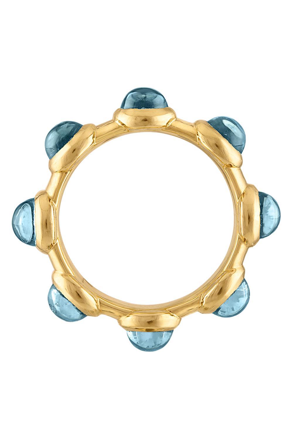 London Blue Topaz Small Vic Ring-YELLOW GOLD-6.5-JEWELRYFINE JEWELRING-JADE RUZZO