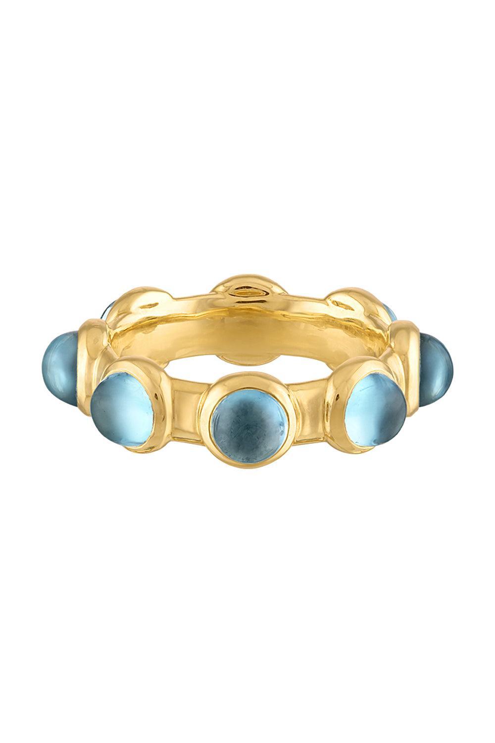 London Blue Topaz Small Vic Ring-YELLOW GOLD-6.5-JEWELRYFINE JEWELRING-JADE RUZZO