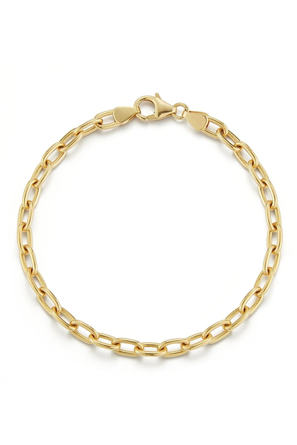 JADE TRAU-Large Oval Link Bracelet-YELLOW GOLD