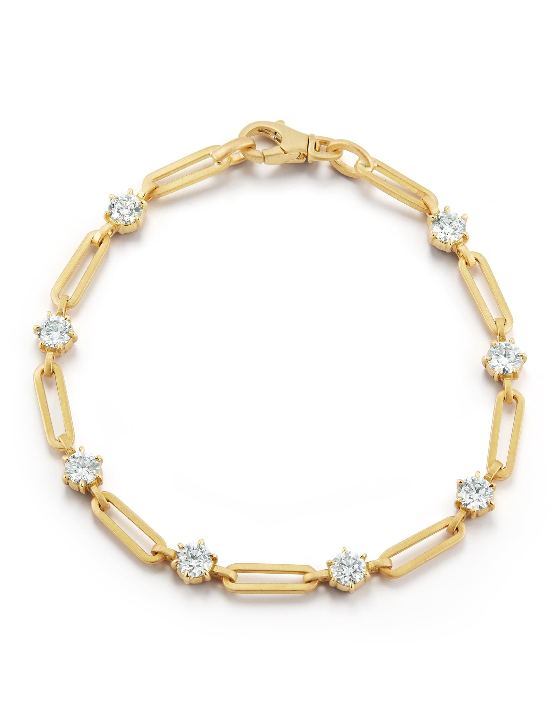 JADE TRAU-Phoebe Diamond Chain Bracelet-YELLOW GOLD