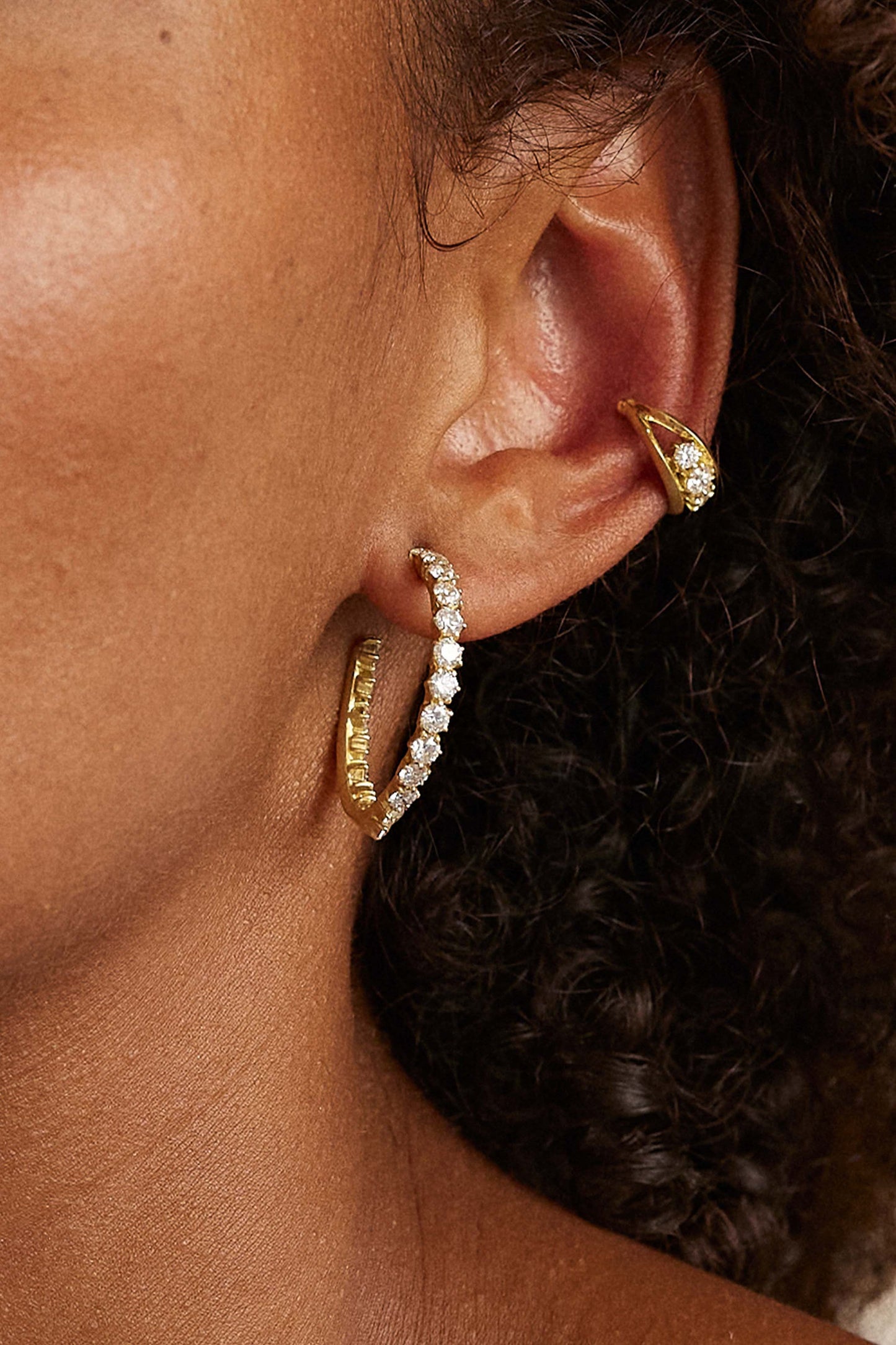 JADE TRAU-Sadie Ear Cuff-YELLOW GOLD
