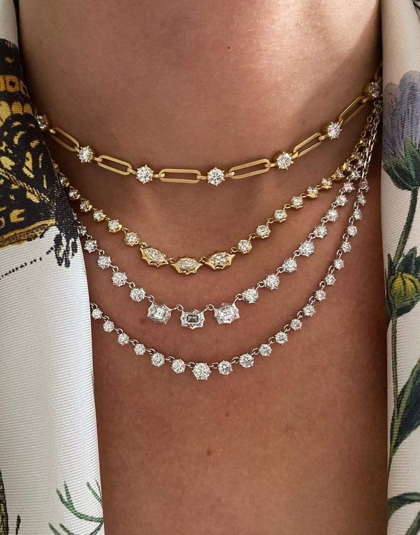 JADE TRAU-Maverick Riviera Necklace-WHITE GOLD