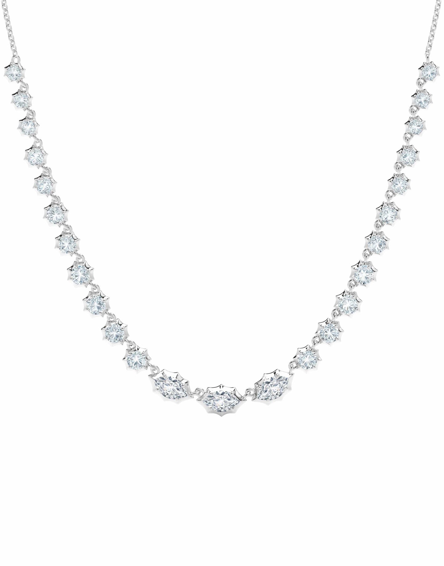 JADE TRAU-Maverick Riviera Necklace-WHITE GOLD