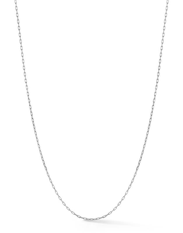 JADE TRAU-Rectangle Chain No.40 18in-WHITE GOLD