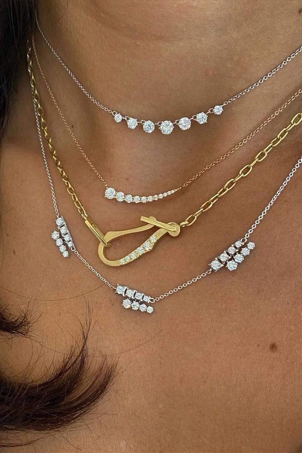 JADE TRAU-Diamond Lola Necklace-YELLOW GOLD