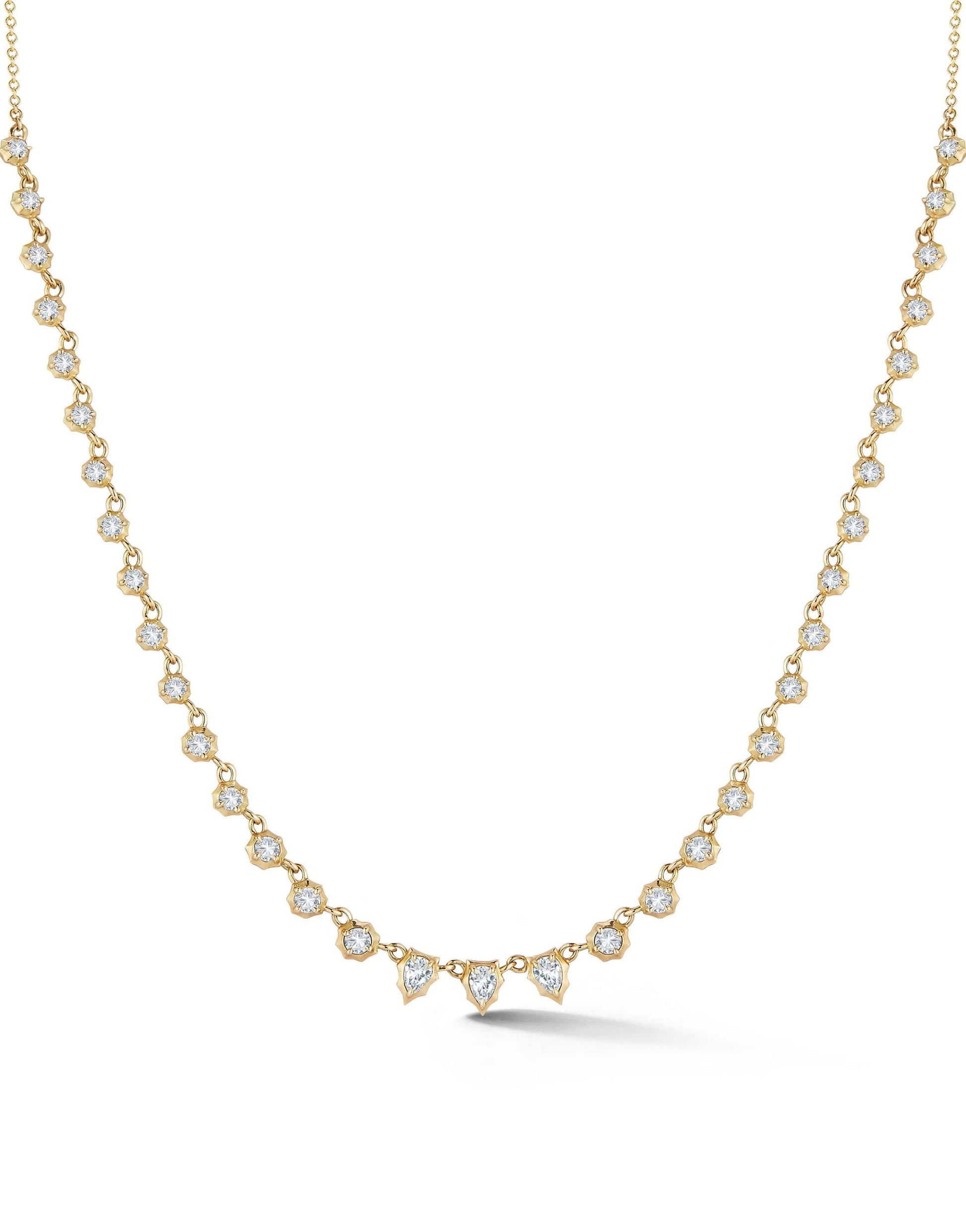 JADE TRAU-Envoy Diamond Riviera Necklace-YELLOW GOLD