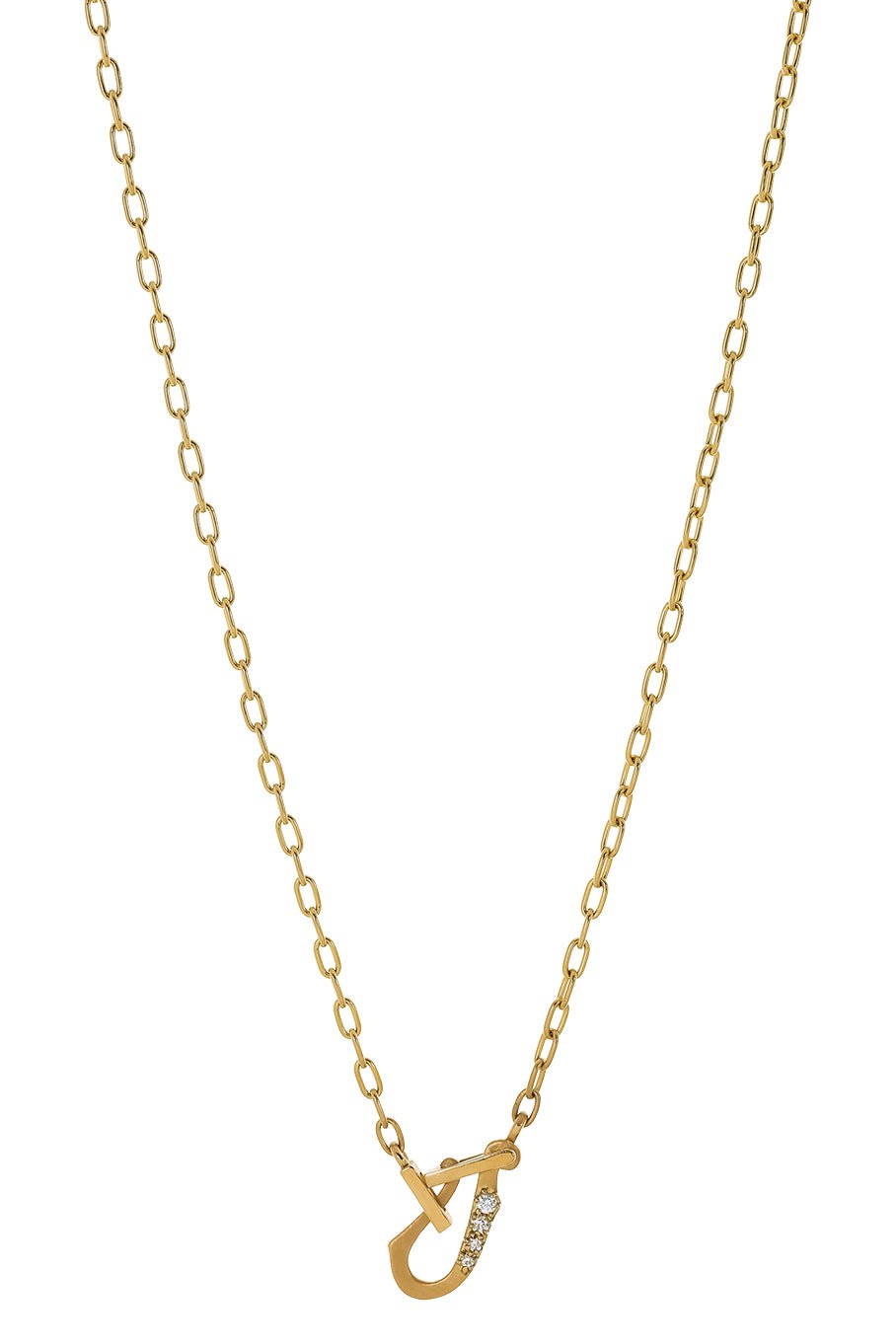 JADE TRAU-Mini Diamond Lola necklace-YELLOW GOLD