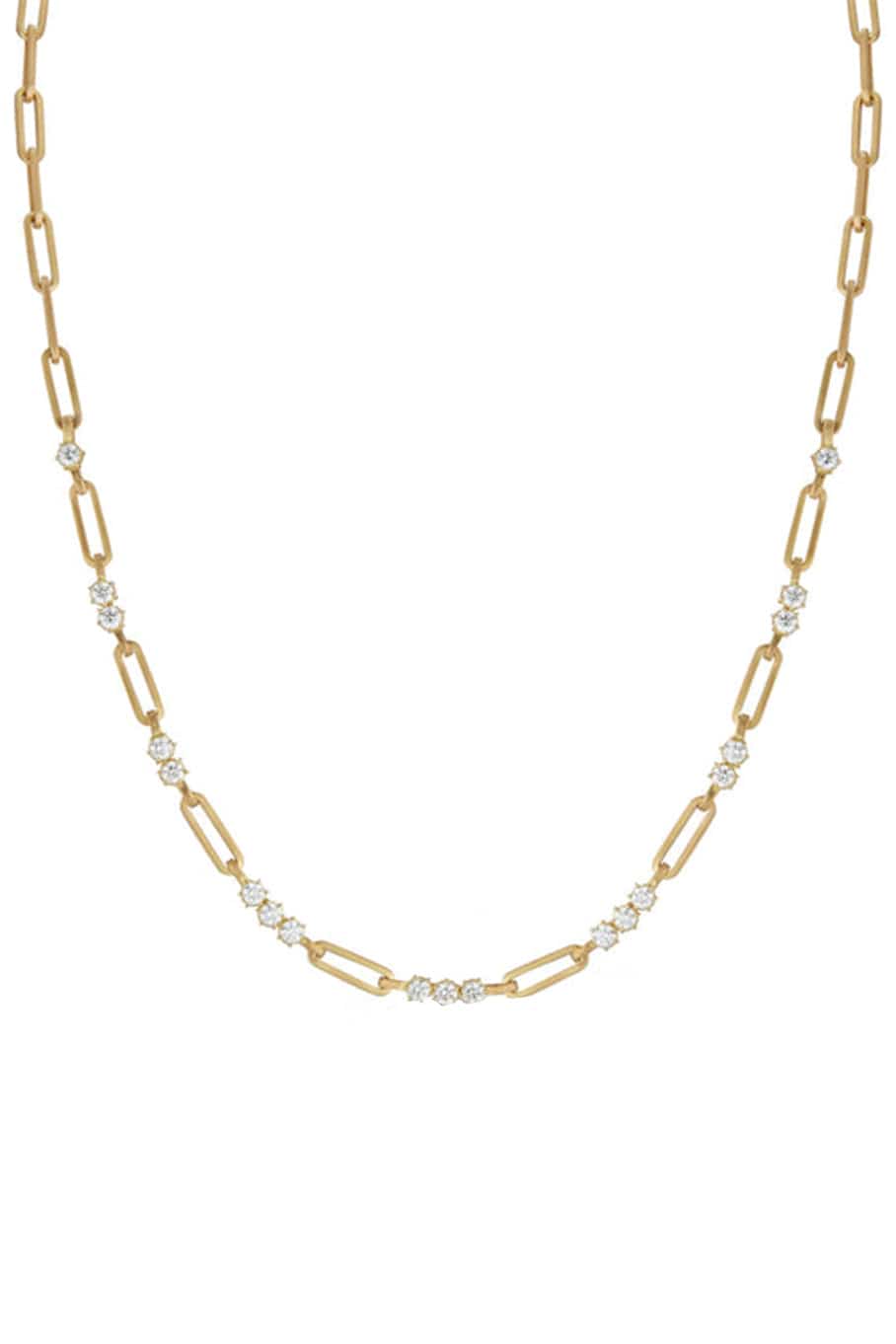 JADE TRAU-Pia Diamond Chain Necklace-YELLOW GOLD