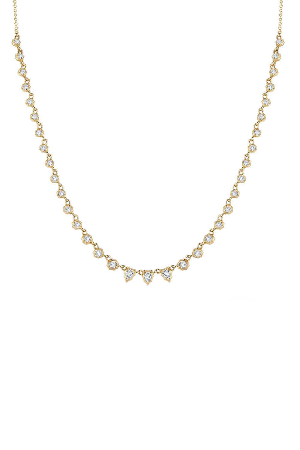 JADE TRAU-Small Envoy Riviera Necklace-YELLOW GOLD