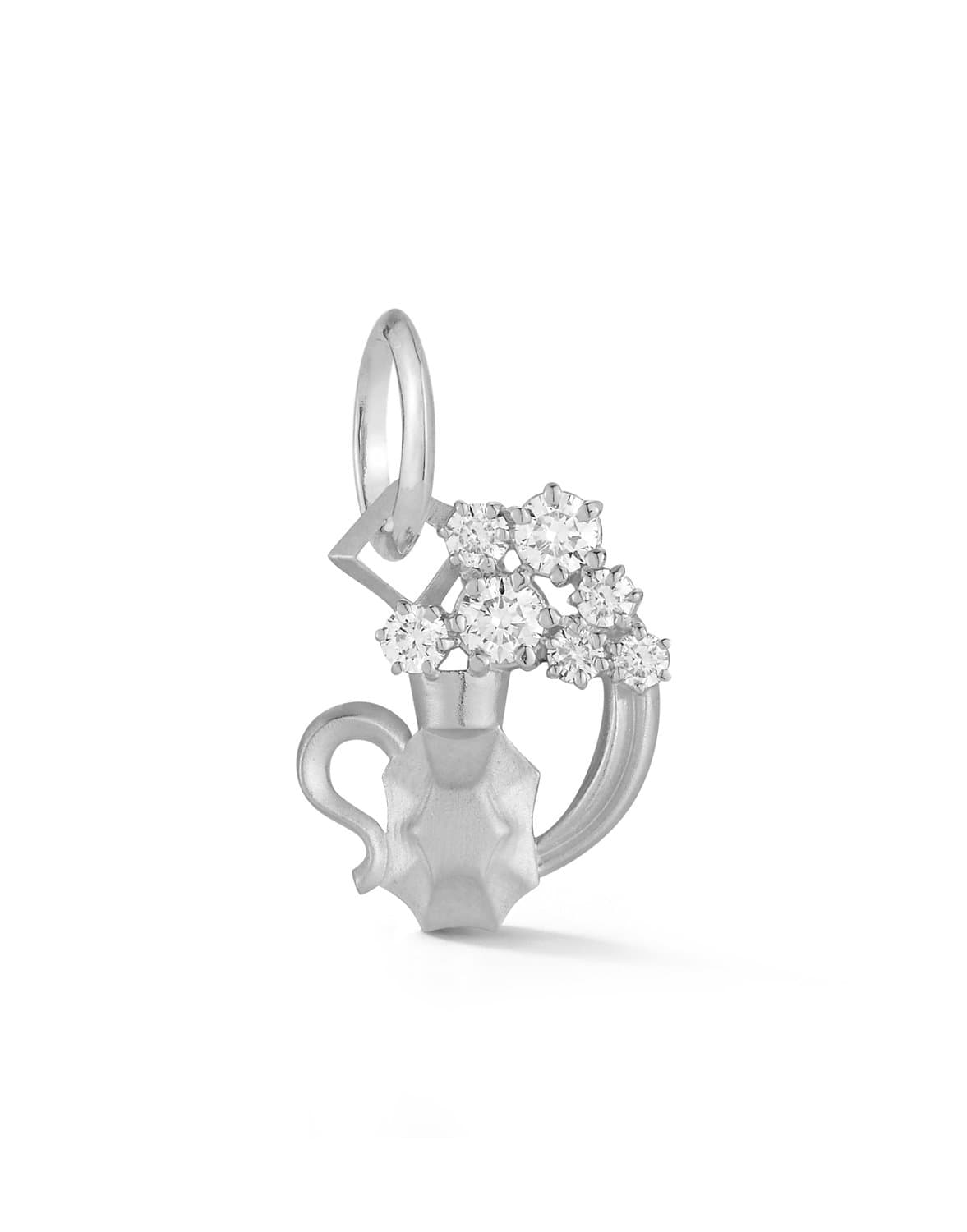 JADE TRAU-Aquarius Charm Pendant-WHITE GOLD