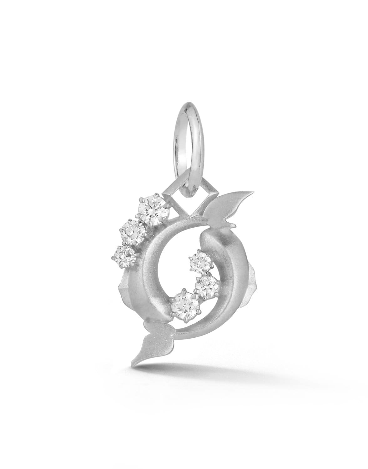 JADE TRAU-Pisces Charm Pendant-WHITE GOLD