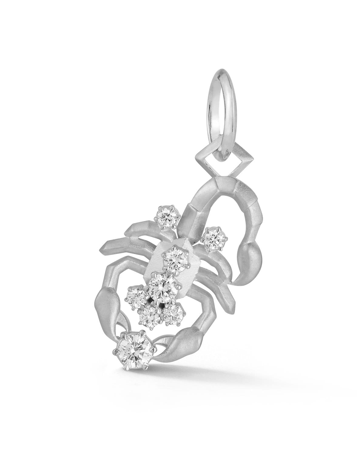 JADE TRAU-Scorpio Charm Pendant-WHITE GOLD