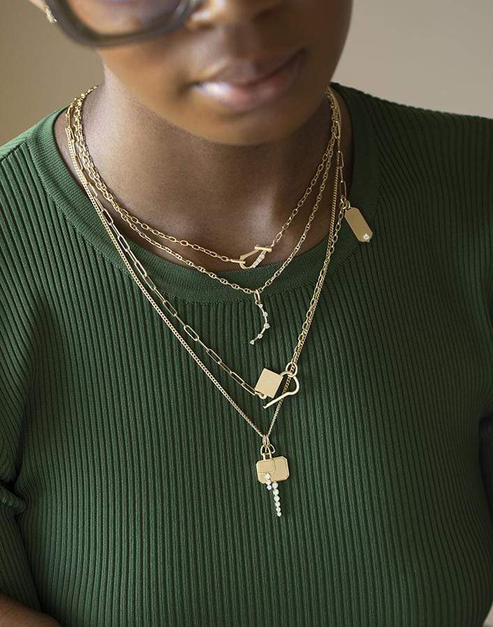 JADE TRAU-Catherine Diamond Key Charm-YELLOW GOLD