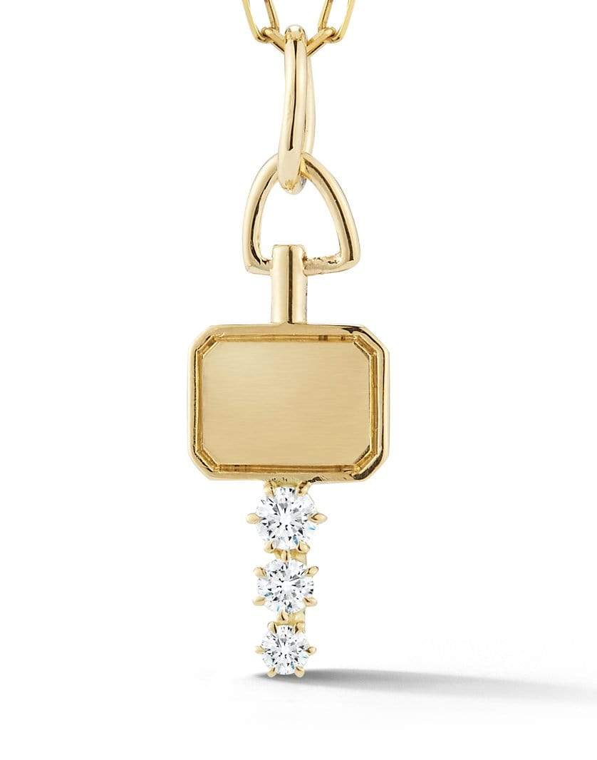 JADE TRAU-Mini Catherine Key Charm-YELLOW GOLD