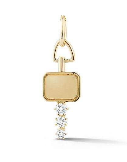 JADE TRAU-Mini Catherine Key Charm-YELLOW GOLD