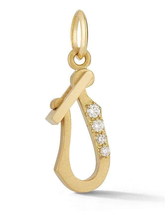 JADE TRAU-Mini Diamond Lola Holder-YELLOW GOLD