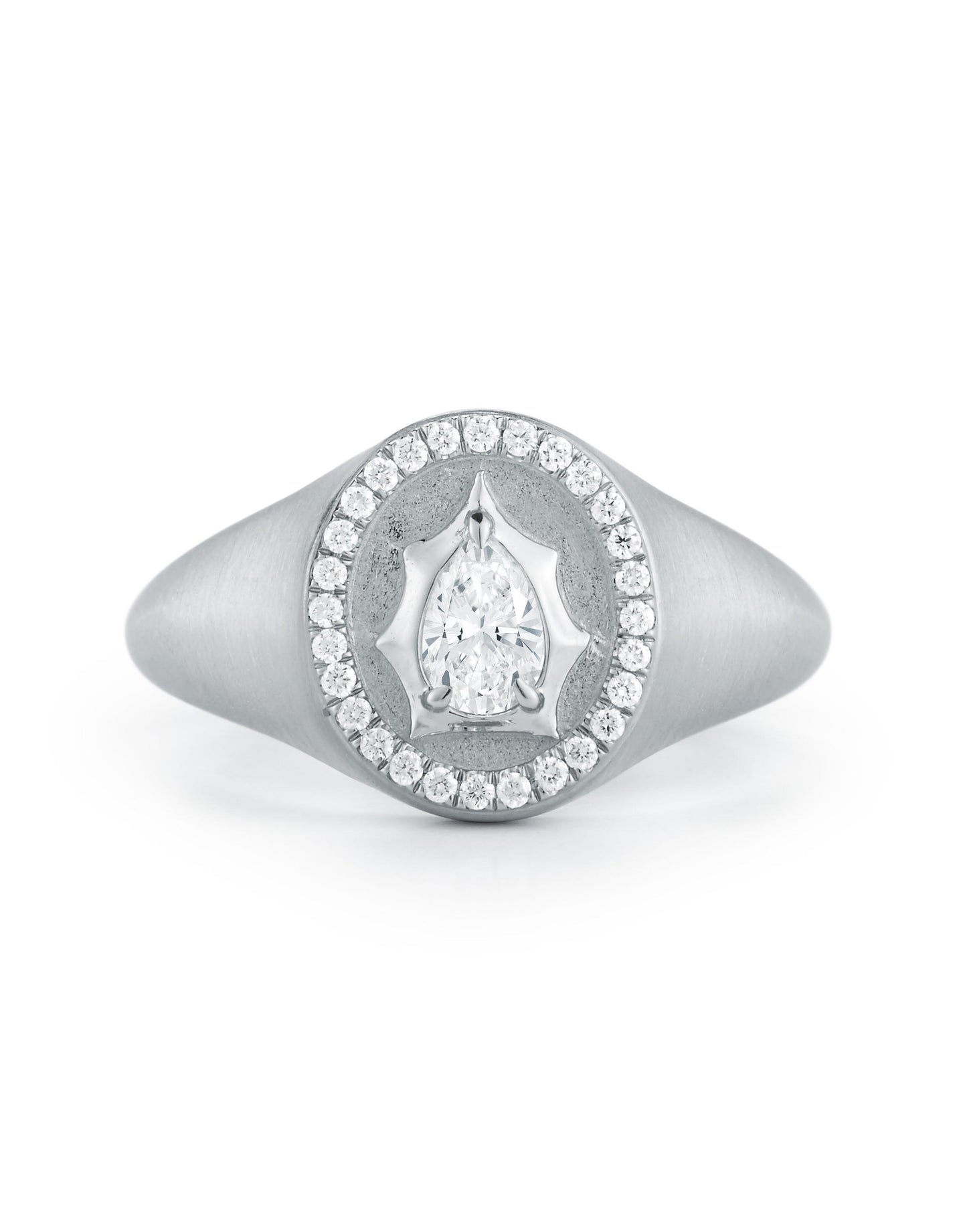 JADE TRAU-Envoy Signet Ring-WHITE GOLD